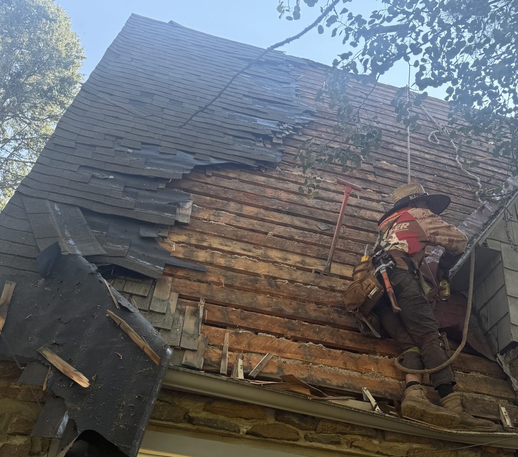 Residential roof repair after hail and storm damage