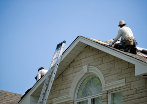 kansas roofing service installing a new roof.
