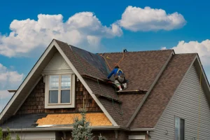 Roofing company repairing storm damage in Oklahoma