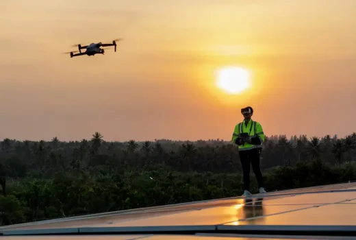 Aerial drone roof inspection for Denver condominium community