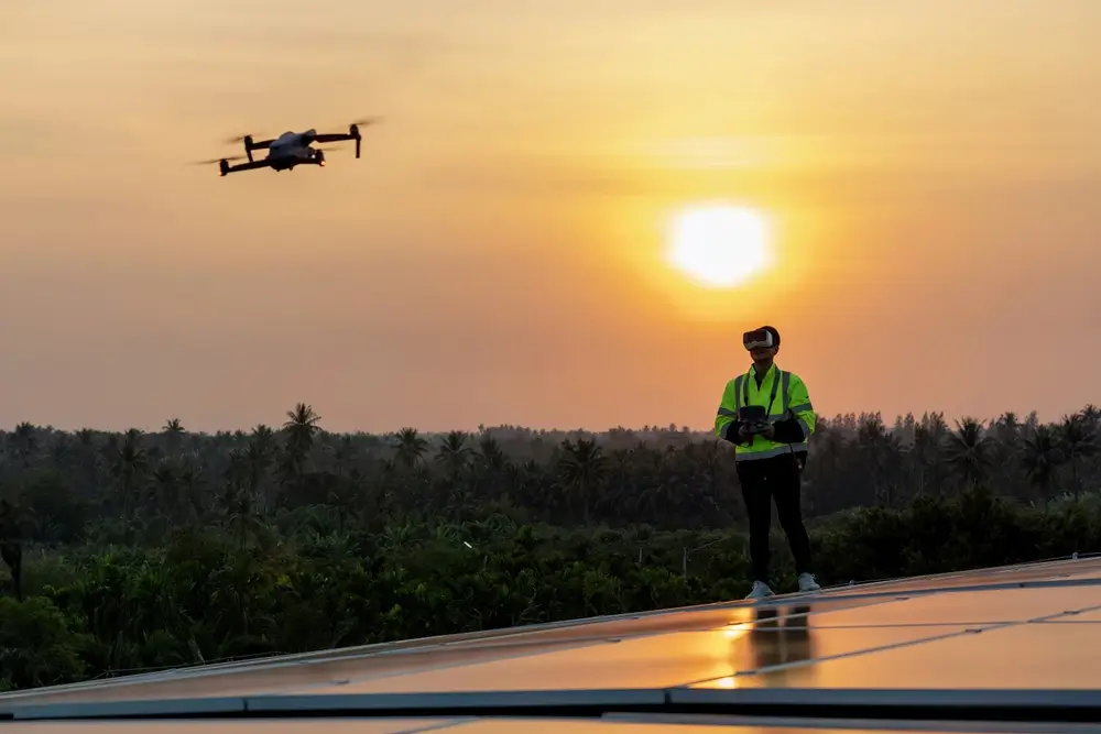 Aerial drone roof inspection for Denver condominium community